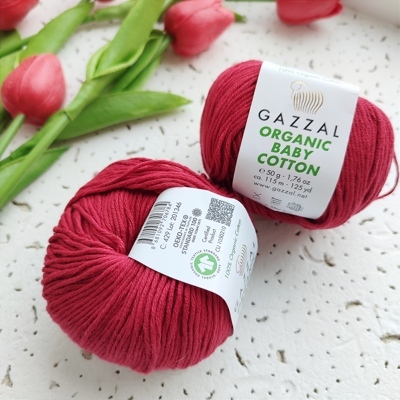 Gazzal Organic Baby Cotton / Газал Органик Беби Коттон. №429 вишня